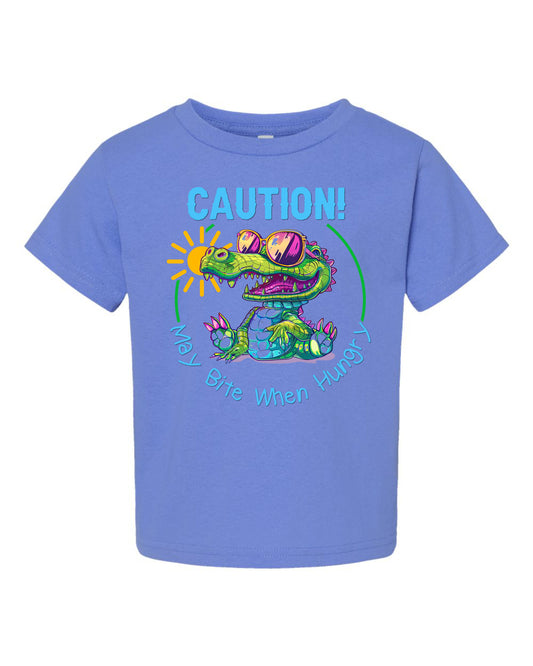 Little Toddler Boy's Fun Alligator Short Sleeve T-shirt