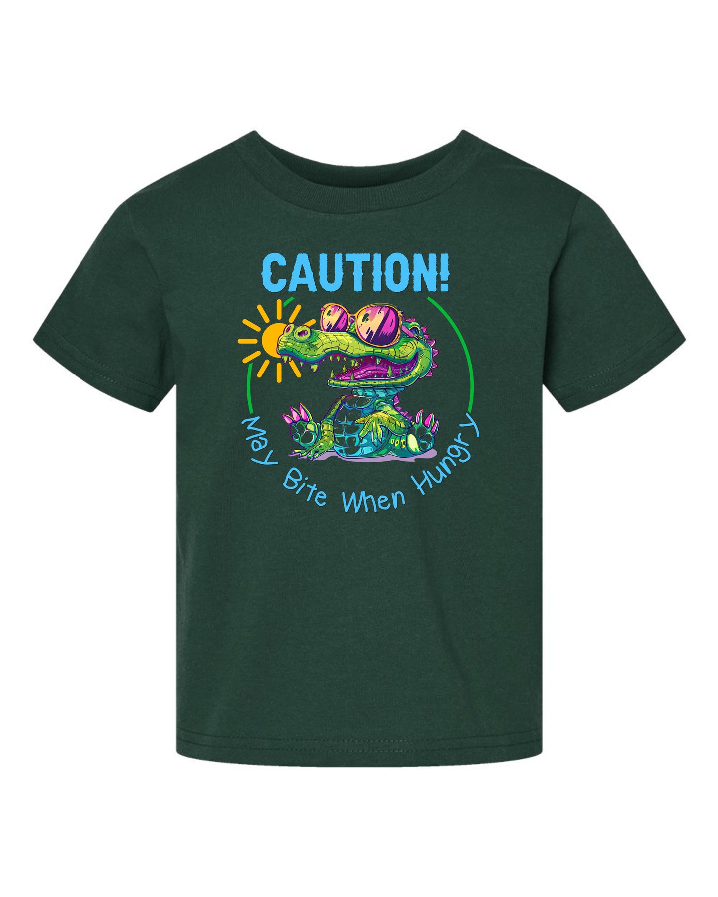 Little Toddler Boy's Fun Alligator Short Sleeve T-shirt