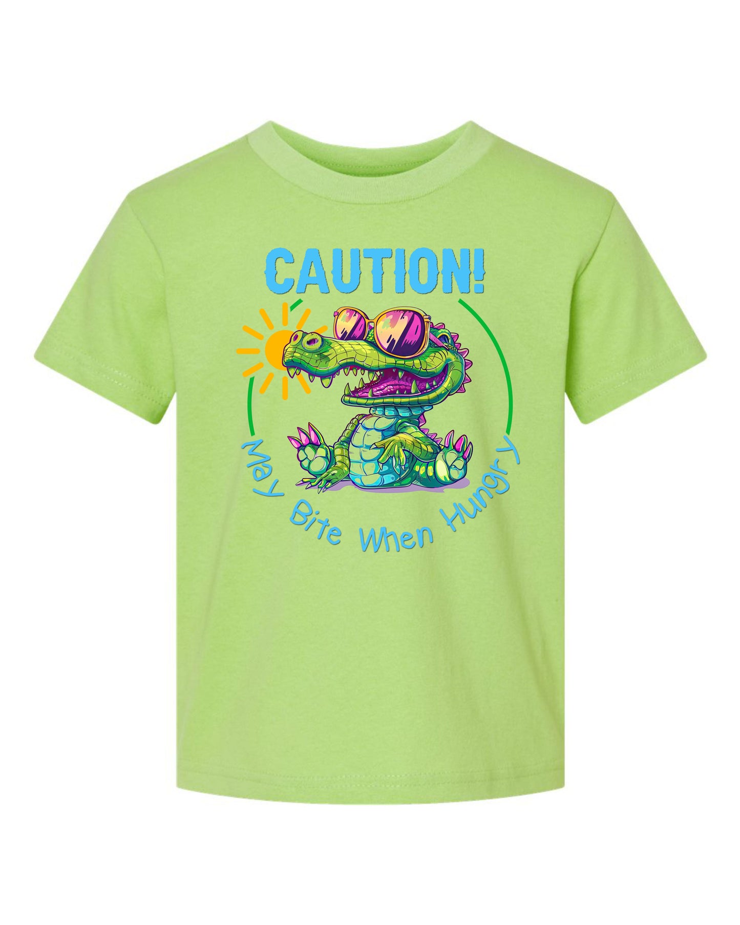 Little Toddler Boy's Fun Alligator Short Sleeve T-shirt
