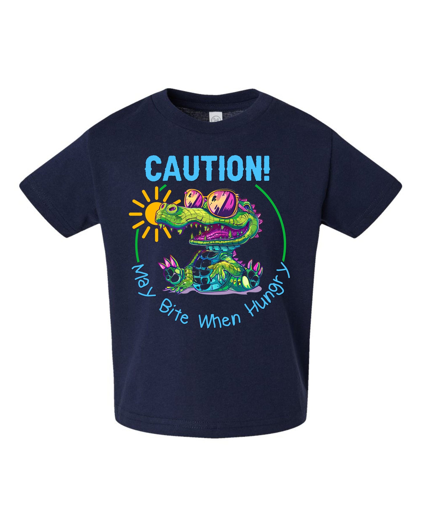 Little Toddler Boy's Fun Alligator Short Sleeve T-shirt