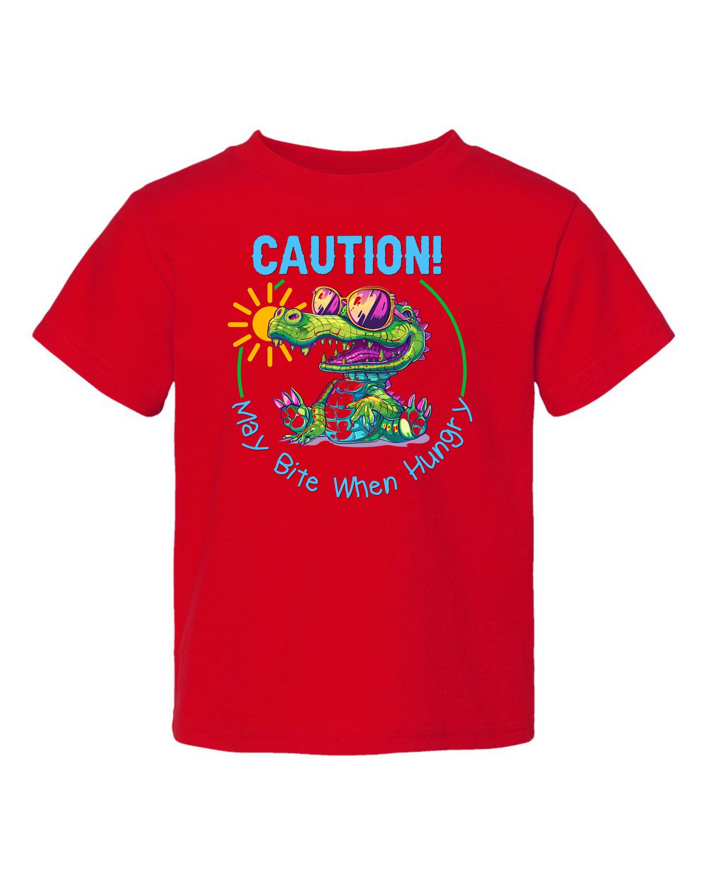 Little Toddler Boy's Fun Alligator Short Sleeve T-shirt