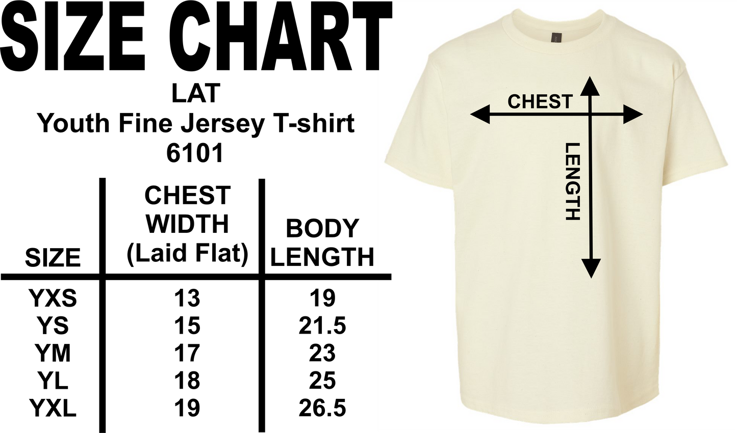 Girls Left Chest Monogram Short Sleeve T-shirt