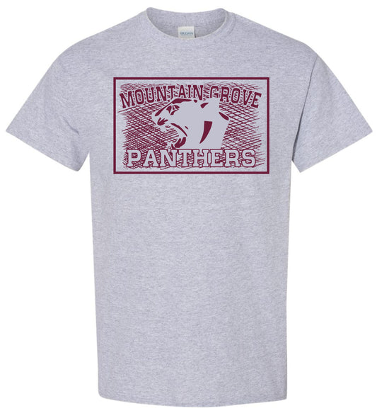 Mountain Grove Panthers Stamp Short Sleeve T-shirt