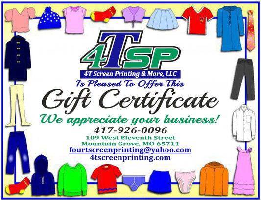 4TSP Gift Certificate