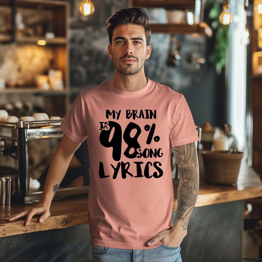My Brain Is 98% Sony Lyrics Short Sleeve Tee
