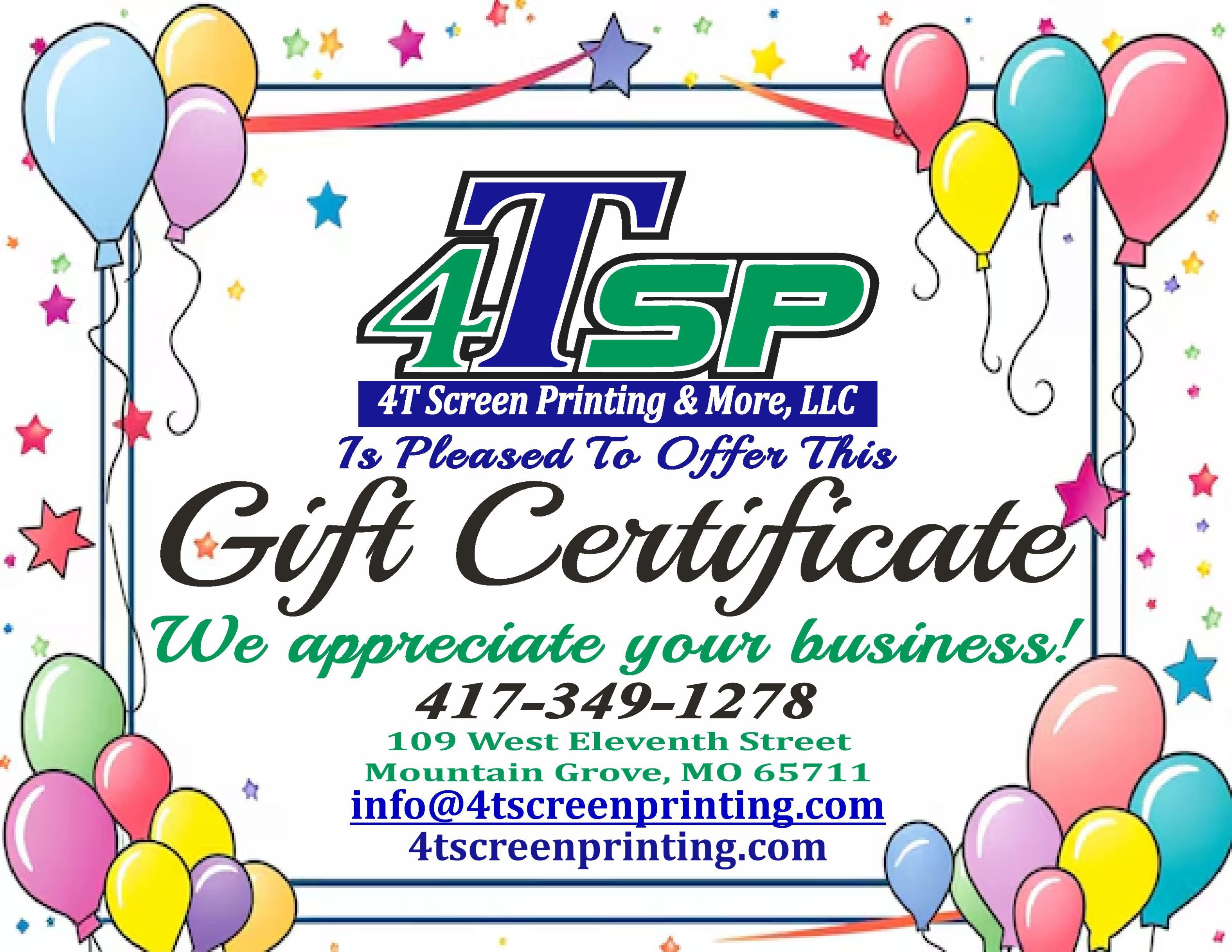 4TSP Just Because Gift Card