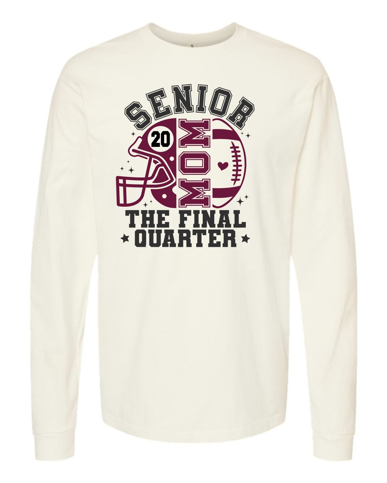 2026 Senior Football Mom Glitter Shirts