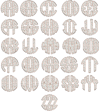 Girls Full Front Monogram Short Sleeve T-shirt