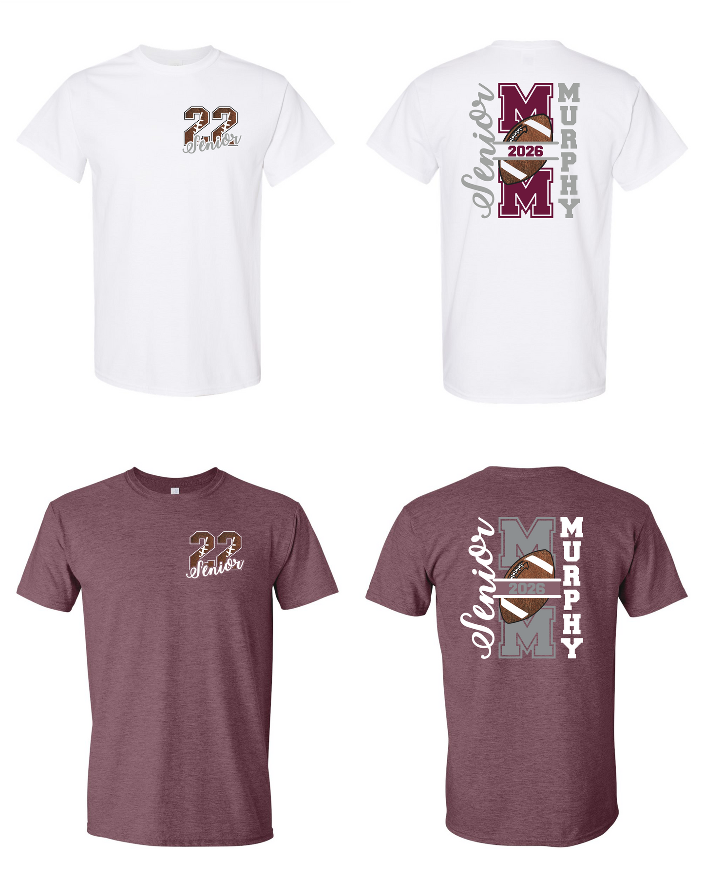 2026 Senior Football Mom Shirt #1